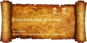 Kesztenbaum Kozima névjegykártya